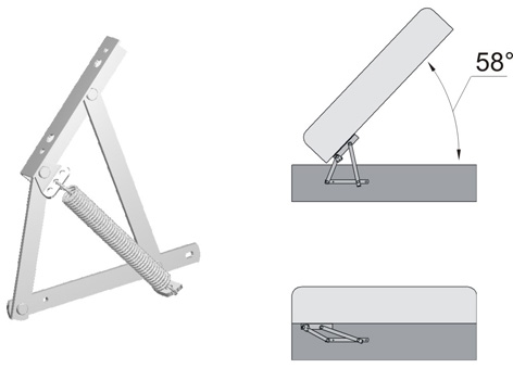 Механизм подъема с 2-мя пружинами 400H (10комп) ОЗМФ