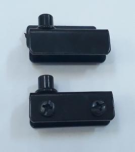 Комплект петель  для 1 стеклянной двери,черный(400/100)