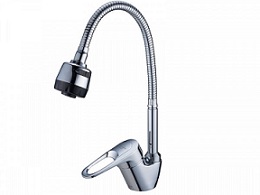 Смеситель Solone кухня шар. боковой гнущ. гус. на гайке KAD4-B043