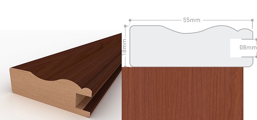Профиль (87) 1855-31 темная вишня 2,8м (12)