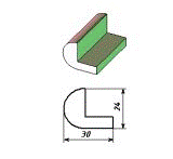Накладка декоративная №12 (дуб млечный) (2,8м)