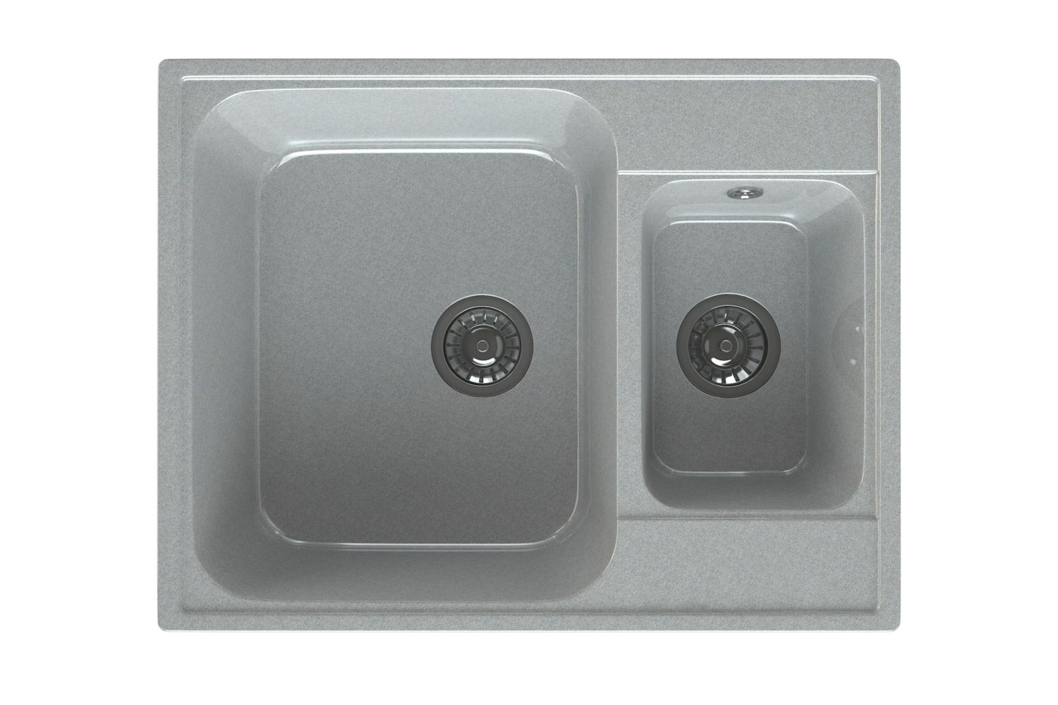 Мойка каменная МС-27 светло-серый глянец 600х485х190/140 (без фрезы)