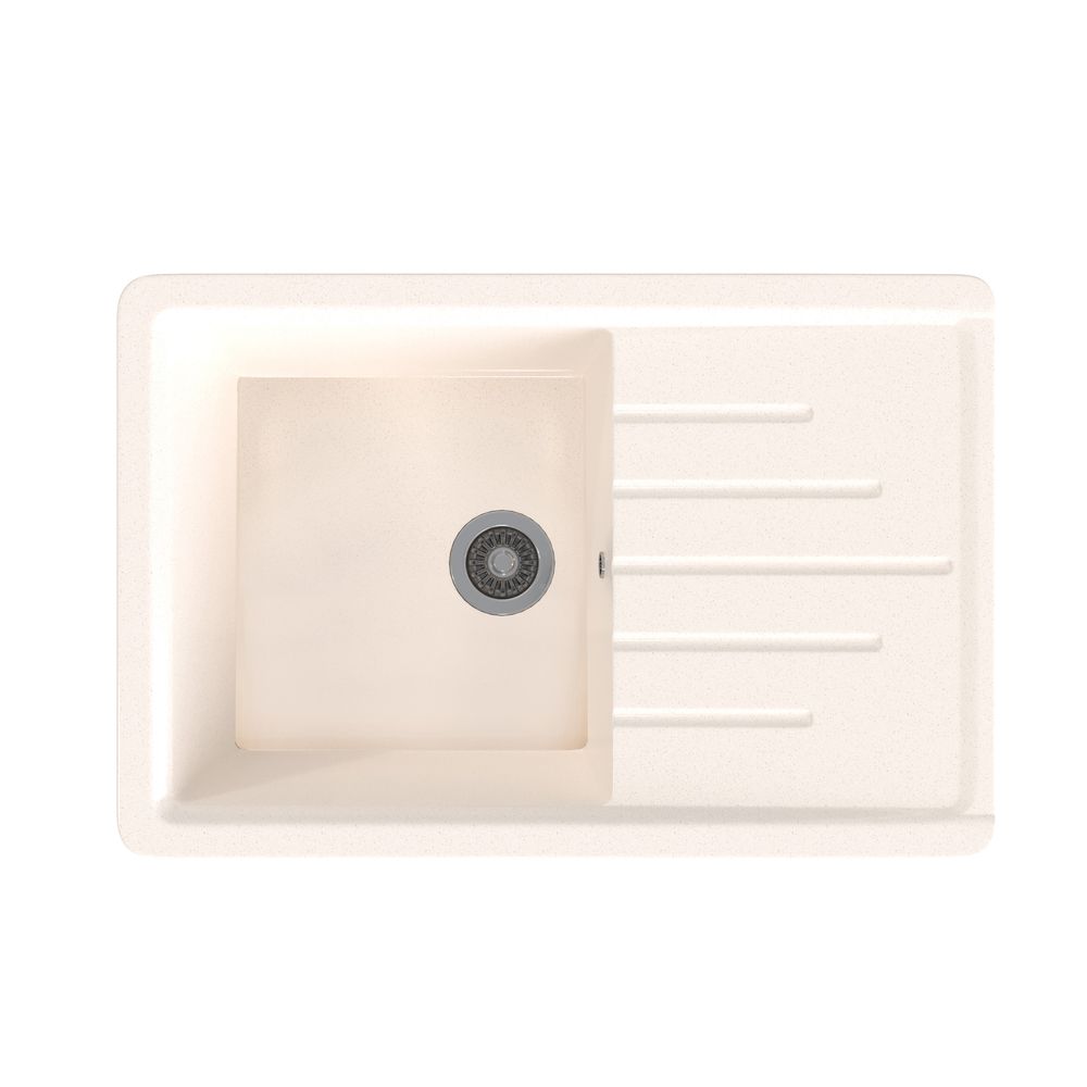 Мойка каменная GS-7 белый матовый 750х495х190 (без фрезы)