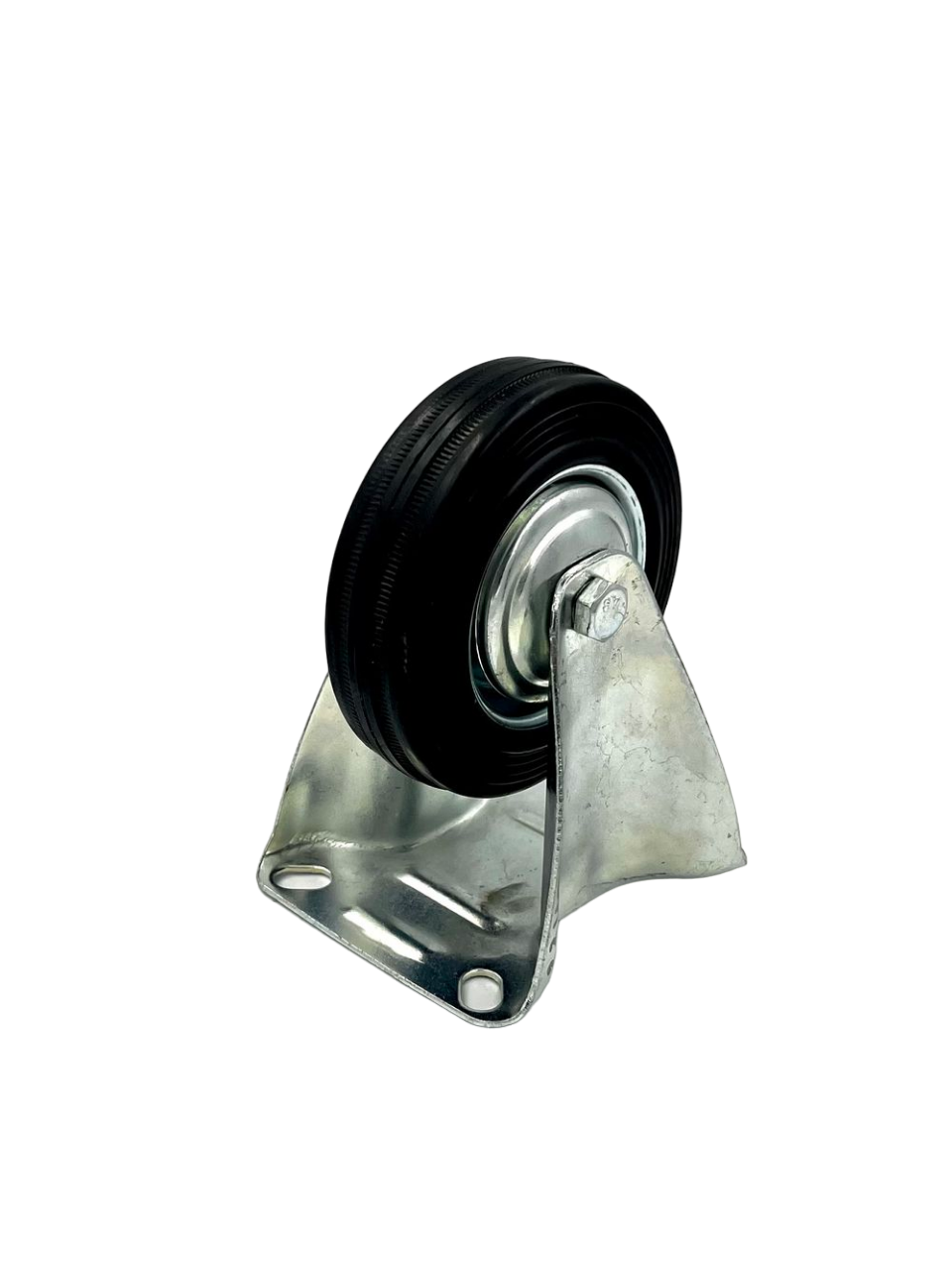 Колесная опора на площадке неповорот.d-100мм,h-125мм,70кг,каучук(36)
