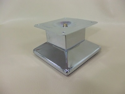 Опора для дивана металлическая D=50 ,толщина стенки 0,8мм,1.0*80*80mm,высота H=60 ZH-8037-A (60)