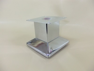 Опора для дивана металлическая D=50 ,толщина стенки 0,8мм,1.0*80*80mm,высота H=80 ZH-8037-A (60)