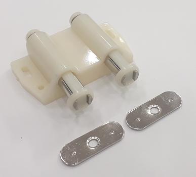 Магнитный двойной толкатель белый (50/2)