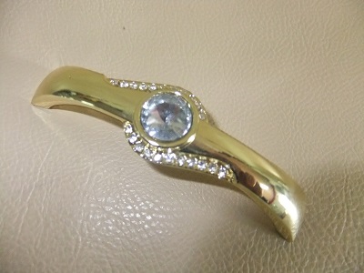 Ручка-скоба золото+кристалл 096 мм (60/300)