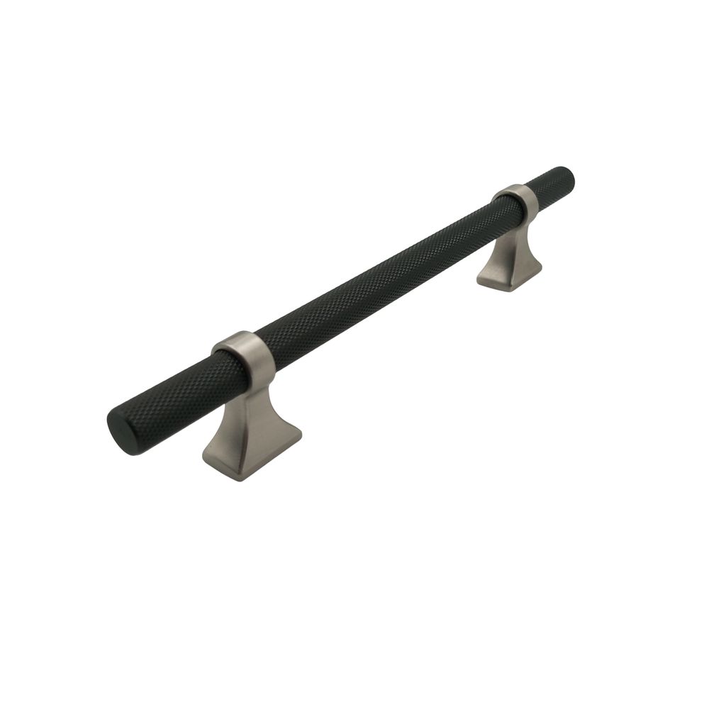 Ручка-скоба МА23438-128/198 Черный+Сатин (200/20)