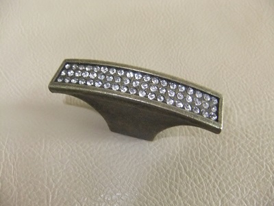 Ручка-кнопка бронза+кристалл (50/250)