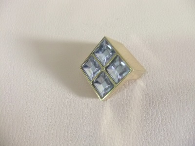 Ручка-кнопка золото+кристалл (70/350)