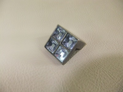 Ручка-кнопка бронза+кристалл (70/350)