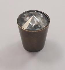 Ручка-кнопка бронза+кристалл (100/500)