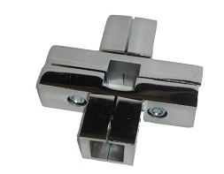 Держатель 4-х трубный 25*25mm наружный хром