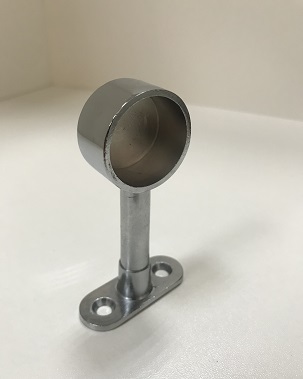 Держатель дистанционный торцевой регулируемый для трубы d-25mm хром (180)