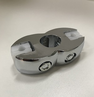 Держатель для стекла и панели двухсторонний+вкладки хром (100)