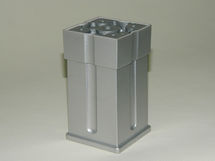 Рег.ножка-опора Н-015 100мм St  свет/свет квадр. d-50*50 мат.хром (50)