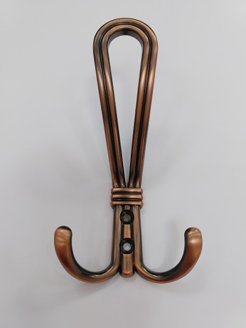 Крючок 3-х рожковый  мат.антич.медь большой (250/25)