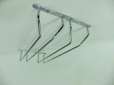 Держатель для фужеров 2-х рядный хром (16)