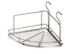 Полка угловая прямая хром (10)