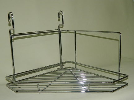 Полка угловая прямая хром