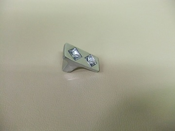 Ручка-кнопка хром+кристалл (75)