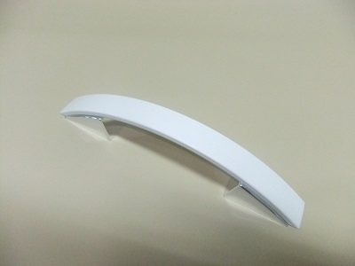 Ручка-скоба хром+белый 096 мм 300/50