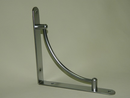 Полкодержатель-консоль 222х222х4 мм мат.хром (2/20)