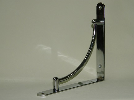 Полкодержатель-консоль 222х222х4 мм хром (2/20)